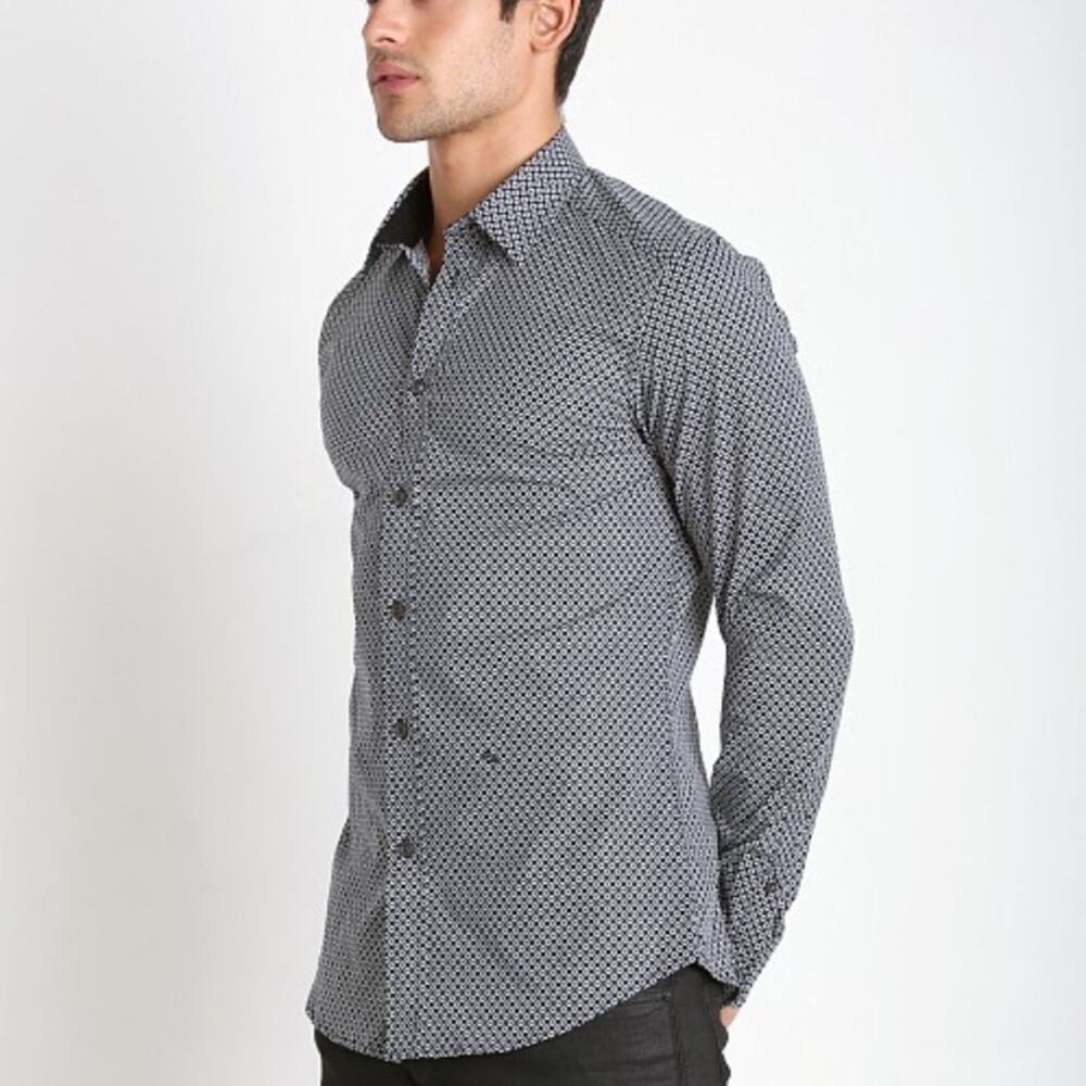 Diesel Blue Slim Fit Button Down Long Sleeve Dress Shirt XL - Picture 4 of 16